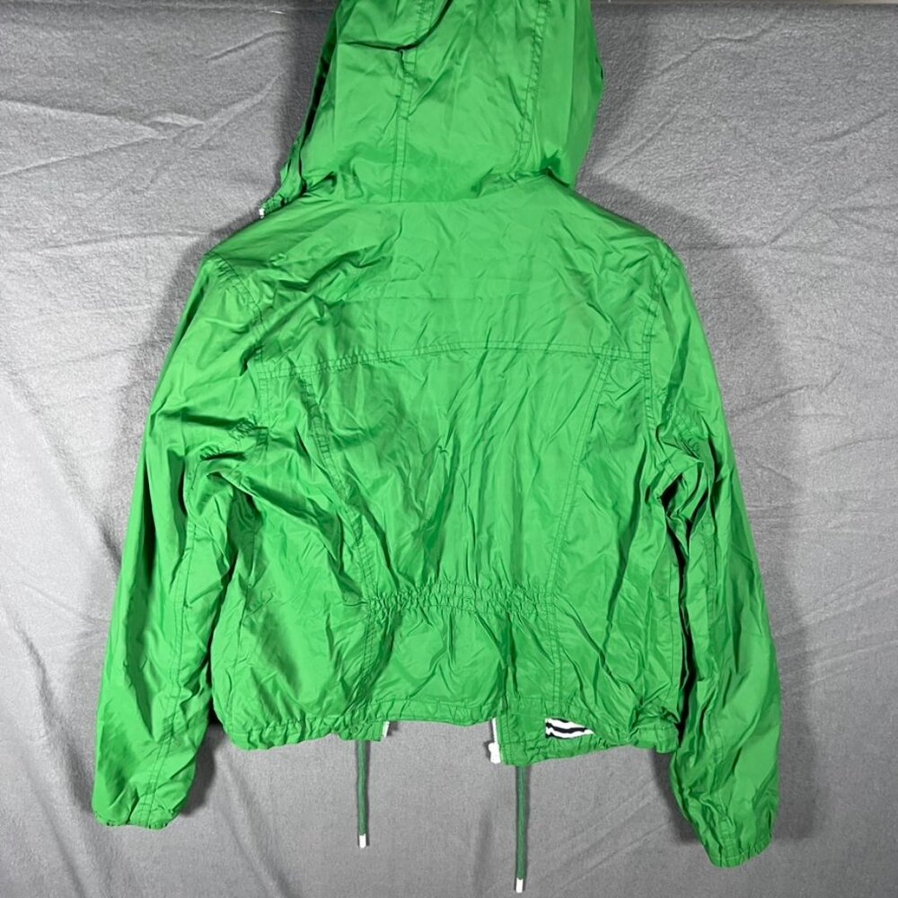 Abercrombie & Fitch Y2K Green Windbreaker sailor stripe preppy nautical - Picture 11 of 12